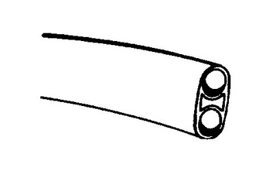 Syringe Tubing, 2 Hole, Asepsis Straight Black