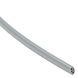 Syringe Tubing, 2 Hole, Asepsis Straight Gray