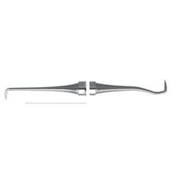 Scaler Goldman-Fox/Jacquette Mini, #6 Satin Steel Handle