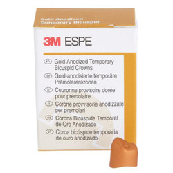 Unitek Gold Anodized Crowns Size 4 1st LRB Replacement Crowns 5/Box