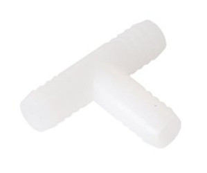 5/8" x 5/8" x 1/2" Barb Tee, Plastic