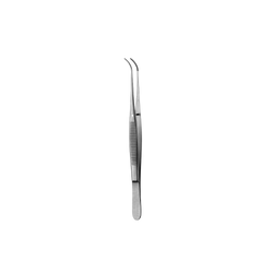 Semken Dressing Forcep, Serrated, Curved, 12CM