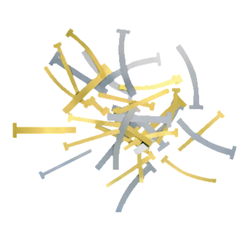 T-Bands™ Brass Curved / Narrow Box of 100