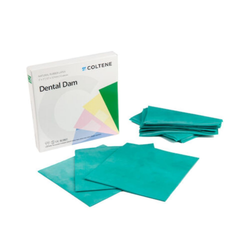 Hygenic 5" x 5" Thin Green Rubber Dental Dam, 52/Pack