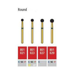 Alpen FG #856.018 Super Coarse Long Round End Taper Diamond 5/Pack, R856LSC018FG