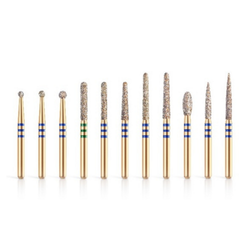 Alpen Diamond Burs, 846R-016M, Flat End Taper Medium, 5/Pack