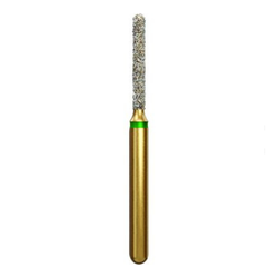 Alpen Multi-Use Multilayer Diamond Instruments, FG, Coarse, Green, Round End Cylinder, # 847R, 5/Pack