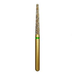 Alpen Multi-Use Multilayer Diamond Instruments, FG, Coarse, Green, Round End Taper Long, # 856L, 5/Pack