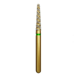 Alpen Multi-Use Turbocut Diamond Instruments, FG, Coarse, Green, Round End Taper, 5/Pack