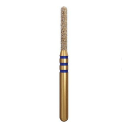 Alpen Z-Rex Zirconia Diamond Burs, FG, Medium, Round End Cylinder, # 881Z, 1.4 mm Head Diameter, 8 mm Head Length, 5/Pack