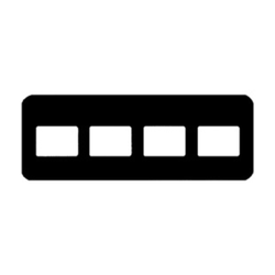 ADA Mount Clear-Edge 604 Black 4 Window #2 Film 2.75" x 7.5" 100/pack