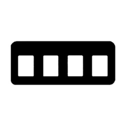 ADA Mount Clear-Edge 604B Black 4 Window #2 Film 2.75" x 6-5/8" 100/pack