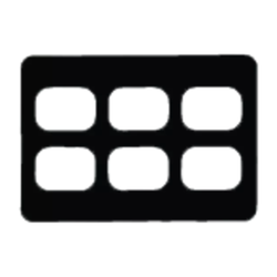 ADA Mount Clear-Edge #606A Black Tab Mounts, 100/Pack