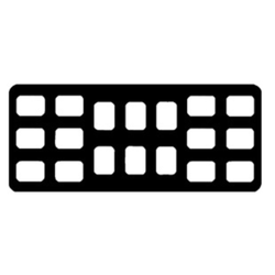 ADA Mount Standard 618 Black 18 Window #2 Film 4-7/8" x 11-3/8" 100/pack