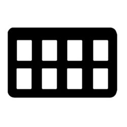 ADA Mount Pocket 608 Black 8 Window #2 Vert 5-7/16" x 5.25" 100/pack