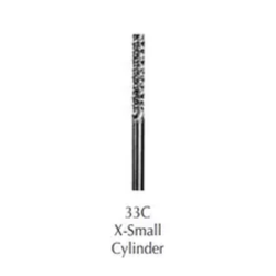 X-Small Cylinder (33C) Diamond Cut Coarse HP Carbide Bur