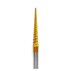 Taper Fissure (31P) TNT-Coated Dual Cut Regular HP Carbide Bur