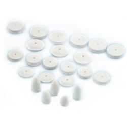 3/4" Hard Sq. Edge Minim Felt Wheels, Pkg. of 24