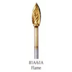 Flame (81A/61A) TNT-Coated Dual Cut Regular HP Carbide Bur