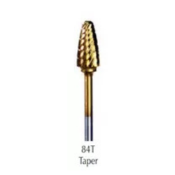 Taper (84T) TNT-Coated Dual Cut Regular HP Carbide Bur