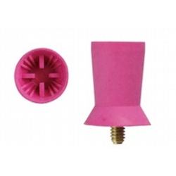 Allpro Prophy Cup Screw Type Square Ribbed & Webbed Skirted Soft Hot Pink Comfort-Berry Scented, 144/Pack