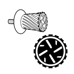 Allpro Prophy Cup Screw Type Spiral Skirted Soft Green Unscented, 144/Pack