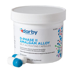 D-Phase II Amalgam Alloy, , Two Spill, 50/Pkg, White, Fast Set, 600mg