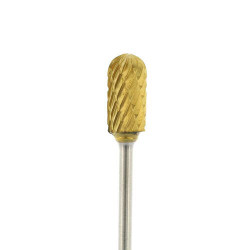 Gold Carbide Burs, Laboratory, 88A, Barrel, Each, Dual Cut, HP