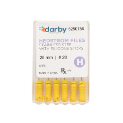 Hedstrom Files with Silicone Stops, 25mm, #20, 6/Pkg.