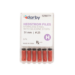 Hedstrom Files with Silicone Stops, 31mm, #25, 6/Pkg.