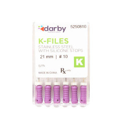 K-Type Files, 21mm, #10, 6/Pkg