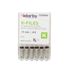 K-Type Files, 31mm, #8, 6/Pkg
