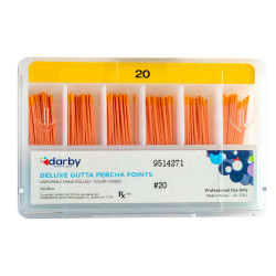 Deluxe Gutta Percha Points, , #20, 120/Box, Compartments