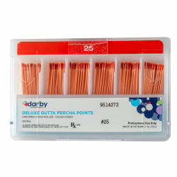 Deluxe Gutta Percha Points, , #25, 120/Box, Compartments