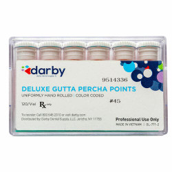 Deluxe Gutta Percha Points, , #45, 120/Box, 6 Vials of 20
