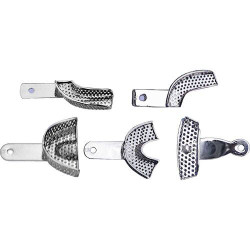 Stainless Steel Partial Impression Trays, Perforated Partial Assorted Set