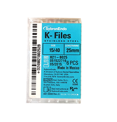 K-Files 25mm 6/Pack Sizes 6-40