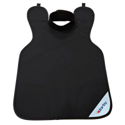 X-Ray Protection Apparel Apron with Collar Adult Leadfree 0.25 LE Black