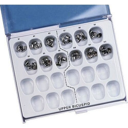 Bicuspid Stainless Steel Crowns, Upper Right, B10, 3/Pkg, Gray, SS-B10