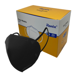 Ronix KN95 Masks, 20/Box, Black