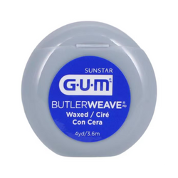 GUM ButlerWeave Floss Waxed 4 Yards Unflavored Patient Size 144/Bx