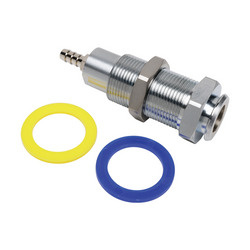 3/8 Poly Q.D. Panel Mount W/Shut-off, Female, Barbed