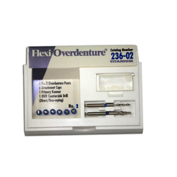 Flexi-Overdenture Titanium Refills (For Direct/Non-Coping Technique)-Blue/Size 2
