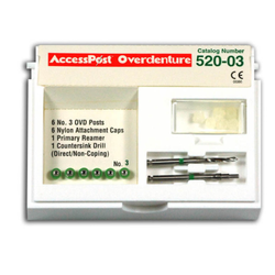 EDS' Accesspost Stainless Steel Refills For Direct/Non-Coping Technique-Green/Size 3