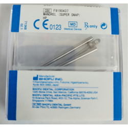 Super-Snap Mandrels, FG, Stainless Steel, 6/Pkg