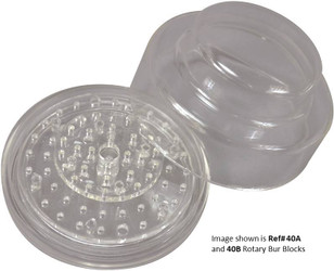 60-Hole Bur Block Rotary Stand Friction Grip(Turns 360 degrees for easy access)