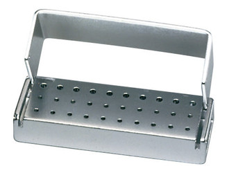 Anodized Aluminum 30-Hole Bur Block