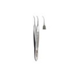 Von Graefe Iris Forceps, 2-7/8, Curved, Serrated