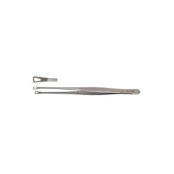 Singley Tissue Forceps 9, Fenestrated, Serrated Jaws