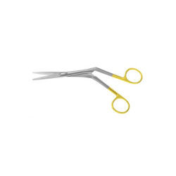 Septal Scissors 7, Angled, Serrated, Tungsten Carbide
